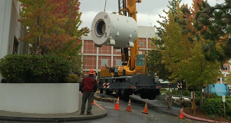Removal of Old MRI at 3 Tree Medical Arts Building Highline Community Hospital, Burien