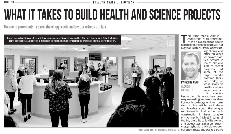 Aldrich Featured in DJC Healthcare/Biotech Edition