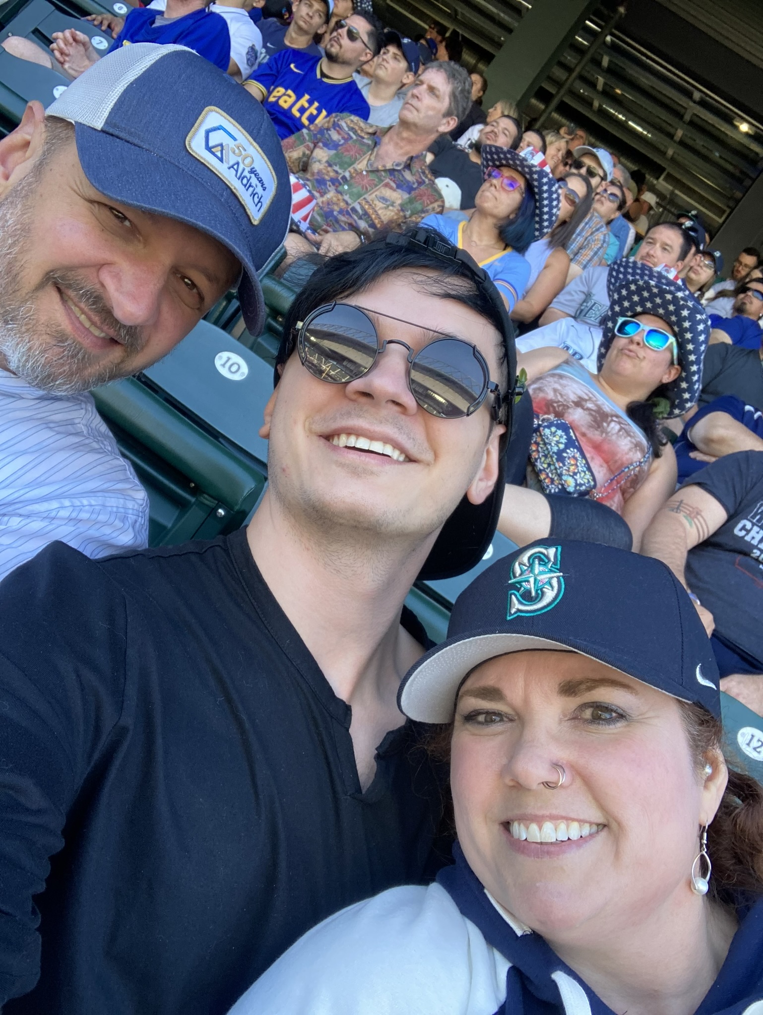Ann Warner Smith Bob and Connor at Mariner's 2023